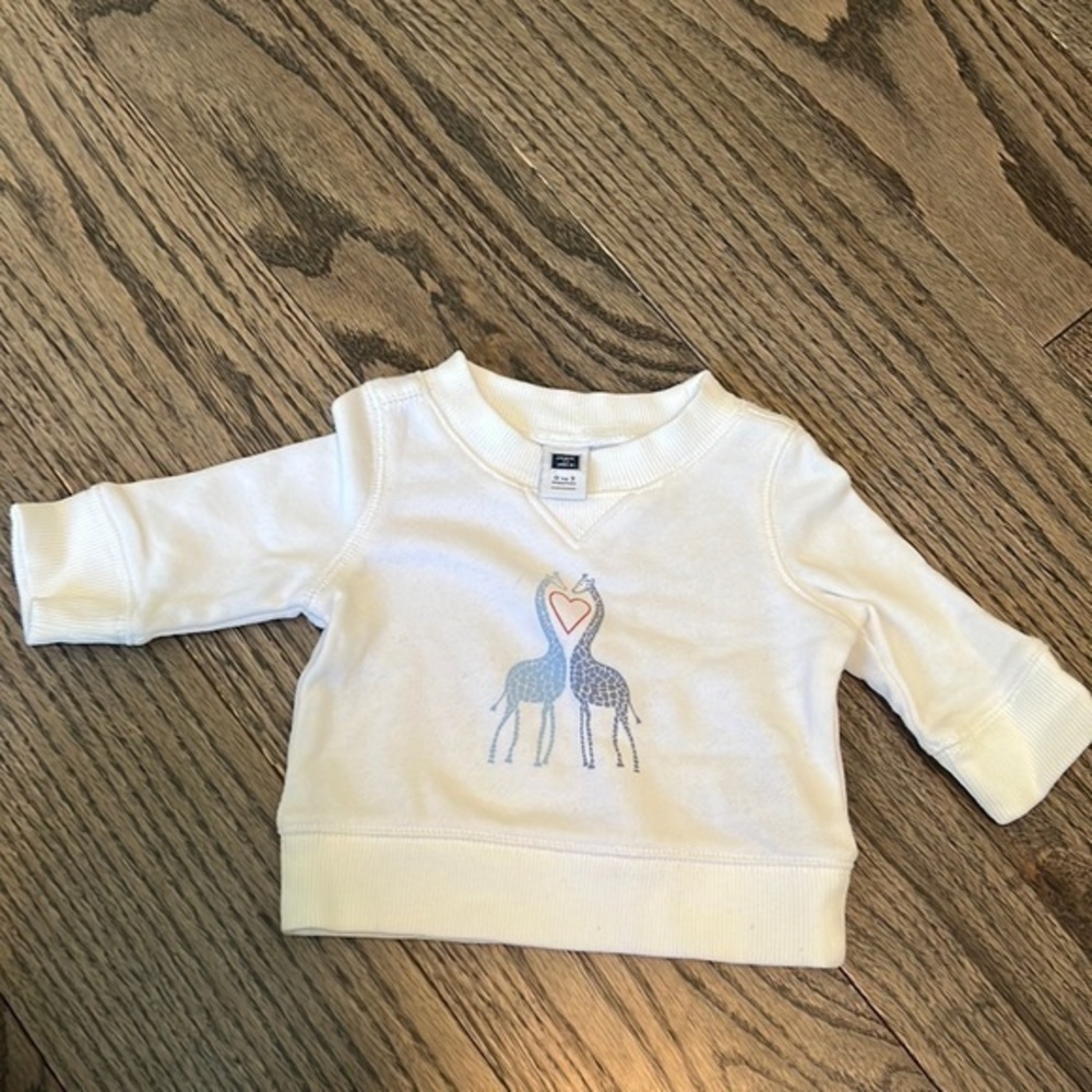 Janie and Jack 0-3 months luxury baby unisex crewneck sweater giraffe